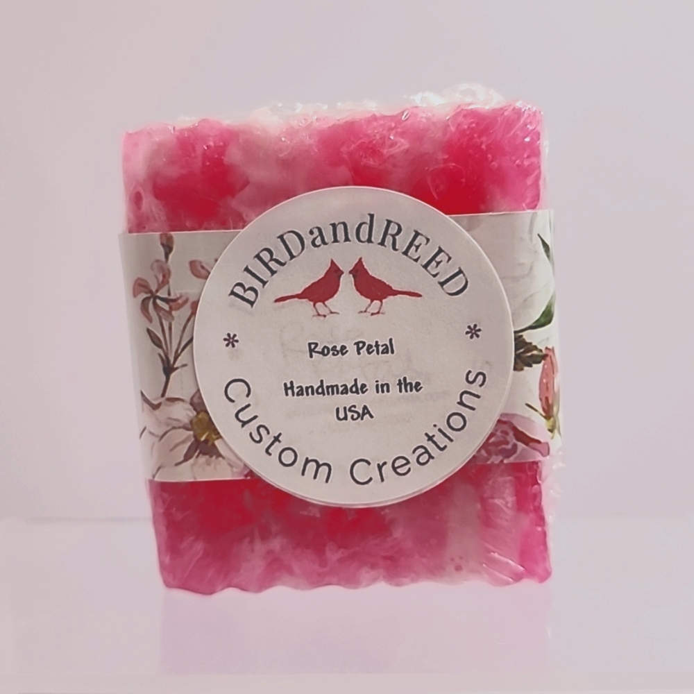 Hand Crafted Made in America Rose Petal Soap 4 oz bar